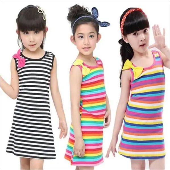 Children Girls' Clothing Black And White Stripes Summer Girl Dress 100% Cotton 3-14 Years Kids Vest Dresses For Teenage Girls
Children Girls' Clothing Black And White Stripes Summer Girl Dress 100% Cotton 3-14 Years Kids Vest Dresses For Teenage Girls