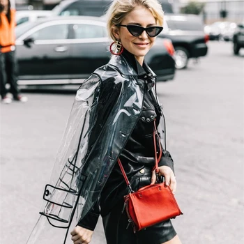 Fashion Transparent Raincoat Women Poncho Waterproof Long Hooded Long Sleeve Stylish Streetwear Europe America Plastic Jacket R6
Fashion Transparent Raincoat Women Poncho Waterproof Long Hooded Long Sleeve Stylish Streetwear Europe America Plastic Jacket R6