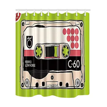 Creative Design Shower Curtain Cassette Paintings Bath Screen Home Decor Polyester Fabric Waterproof and Mildew Proof with Hooks
Creative Design Shower Curtain Cassette Paintings Bath Screen Home Decor Polyester Fabric Waterproof and Mildew Proof with Hooks