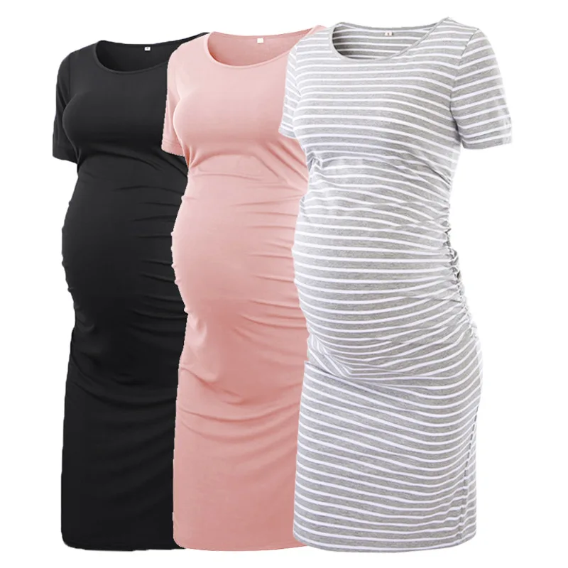 2PCS/1PCS Pregnant Short-sleeved Striped Print Beach Skirt Side Folds Maternity Dress Mother Casual Short-sleeved Wrap Dress
2PCS/1PCS Pregnant Short-sleeved Striped Print Beach Skirt Side Folds Maternity Dress Mother Casual Short-sleeved Wrap Dress