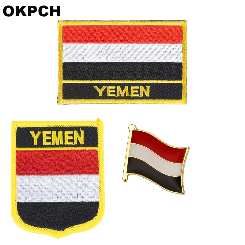 Yemen National Flag Embroidered Iron on Patches for Clothing Metal badges PT0200-3
Yemen National Flag Embroidered Iron on Patches for Clothing Metal badges PT0200-3