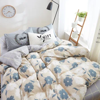 Autumn bedding cotton set Nordic bedding set 100% COTTON sheet, pillowcase & duvet cover 3/ 4pcs boys bed linen set blue flower 
Autumn bedding cotton set Nordic bedding set 100% COTTON sheet, pillowcase & duvet cover 3/ 4pcs boys bed linen set blue flower