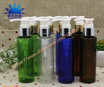 100ml clear/blue/green/brown PET bottle with silver/gold aluminum pump.lotion/hand wash/Shampoo/moisturizer/facial water bottle
100ml clear/blue/green/brown PET bottle with silver/gold aluminum pump.lotion/hand wash/Shampoo/moisturizer/facial water bottle