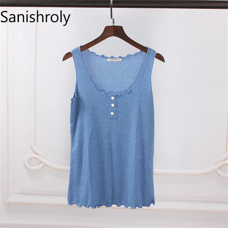 Sanishroly 2019 Spring Women Summer Tank Sexy O-Neck Button Solid Tanks Female Slim Bottoming Camis Short Tops Plus Size SE436
Sanishroly 2019 Spring Women Summer Tank Sexy O-Neck Button Solid Tanks Female Slim Bottoming Camis Short Tops Plus Size SE436