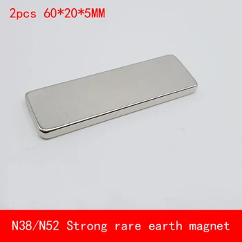 2PCS 60x20x5mm N52 Super Strong Rare Earth neodymium Magnet Permanent N38 N52 Magnets 60*20*5MM
2PCS 60x20x5mm N52 Super Strong Rare Earth neodymium Magnet Permanent N38 N52 Magnets 60*20*5MM