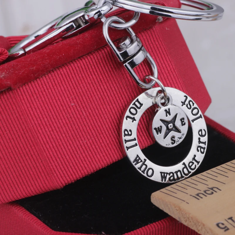K002 Key Chain Inspirational Key Rings not all who wander are lost compass Metal Keychain Jewelry Key Holder
K002 Key Chain Inspirational Key Rings not all who wander are lost compass Metal Keychain Jewelry Key Holder
