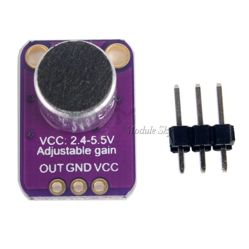 GY-MAX4466 Electret Microphone Amplifier Module MAX4466 With Adjustable Gain For Arduino
GY-MAX4466 Electret Microphone Amplifier Module MAX4466 With Adjustable Gain For Arduino