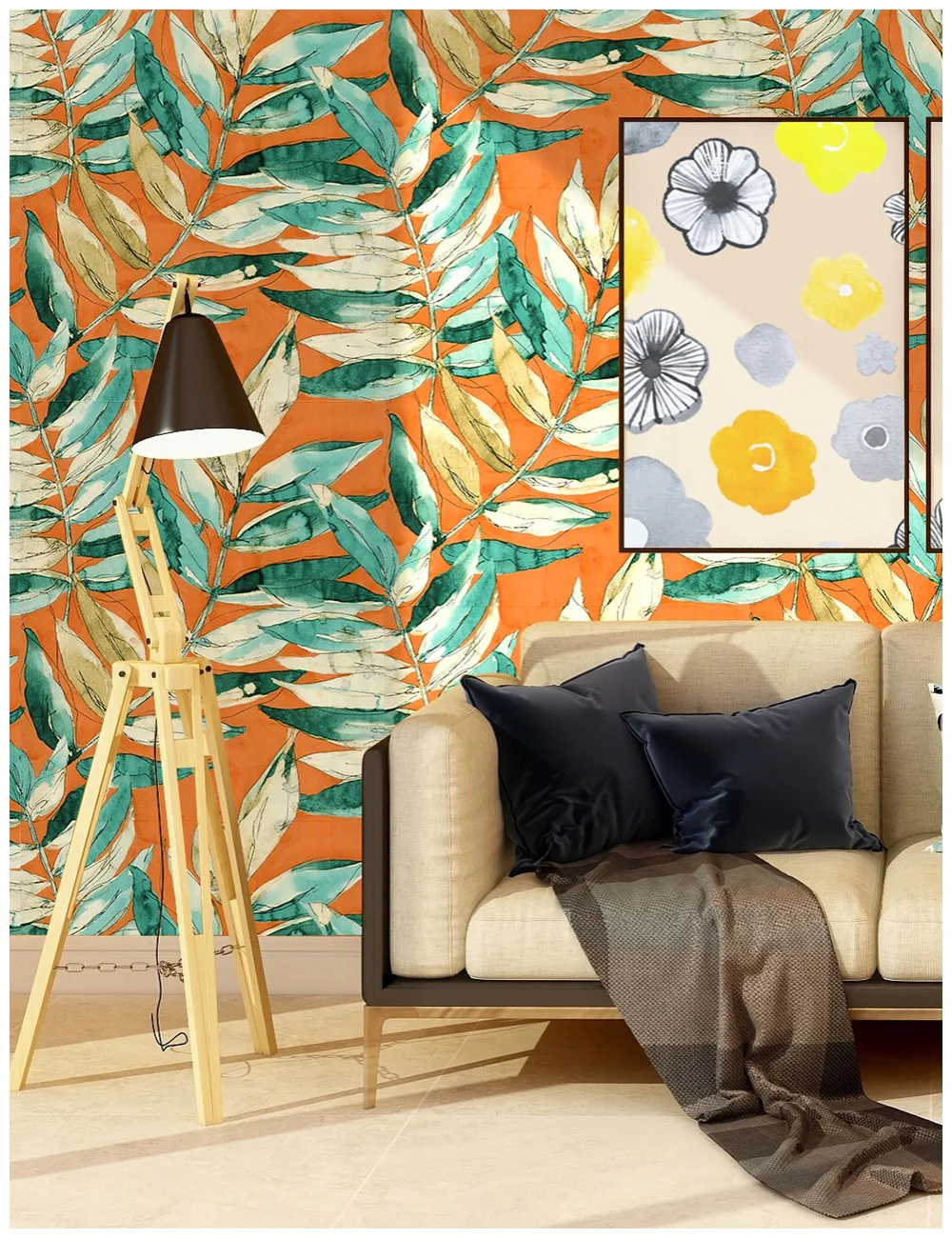 HaokHome Vintage Flower Wallpaper For Walls 3d Orange/Green/Beige Mediterranean style For Living Room Contact Paper Wall Decor
HaokHome Vintage Flower Wallpaper For Walls 3d Orange/Green/Beige Mediterranean style For Living Room Contact Paper Wall Decor