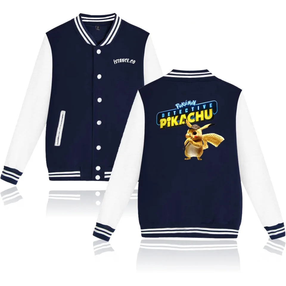 Anime Detective Pikachu Baseball Jacket Men Women Fashion Harajuku Kpop Pokemon Go Long Sleeve Fleece Hoodie Sweatshirts Moletom
Anime Detective Pikachu Baseball Jacket Men Women Fashion Harajuku Kpop Pokemon Go Long Sleeve Fleece Hoodie Sweatshirts Moletom