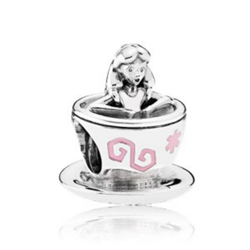 New 925 Sterling Silver Bead Charm Pink & White Enamel Alice In Wonderland Tea Cup Beads Fit Pandora Bracelet Bangle DIY Jewelry
New 925 Sterling Silver Bead Charm Pink & White Enamel Alice In Wonderland Tea Cup Beads Fit Pandora Bracelet Bangle DIY Jewelry