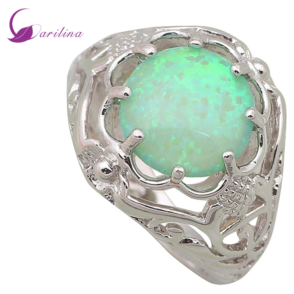 Exquisite Fine jewelry Fashion women' ring Round Green Opal 925 sterling silver Party jewelry ring R455
Exquisite Fine jewelry Fashion women' ring Round Green Opal 925 sterling silver Party jewelry ring R455