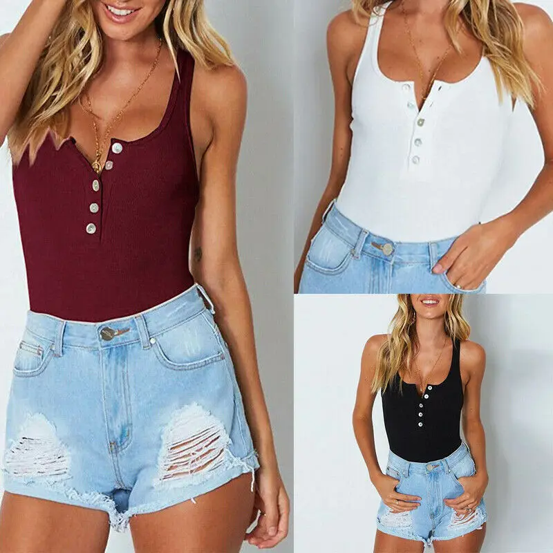New Women Ladies Fashion Casual Summer Bodysuit Bodycon Solid Sleeveless Leotard Bodysuit Party Clubwear
New Women Ladies Fashion Casual Summer Bodysuit Bodycon Solid Sleeveless Leotard Bodysuit Party Clubwear