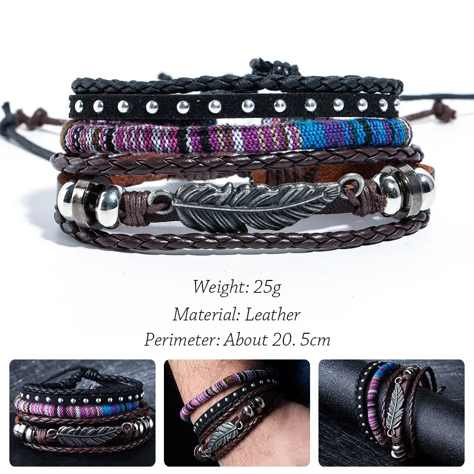 Leather braceletWrap bracelet with butterfly purple, Haze blue Metallic, vintage purple, vintage antique blue