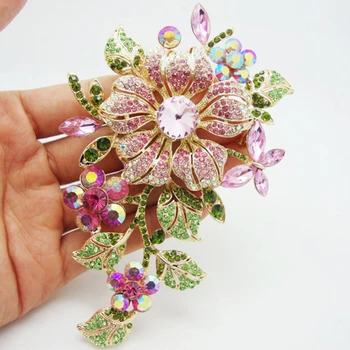 Newest multi color pink romantic flower rhinestone brooches bride Bridesmaid rhinestone brooch jewelry for dress
Newest multi color pink romantic flower rhinestone brooches bride Bridesmaid rhinestone brooch jewelry for dress