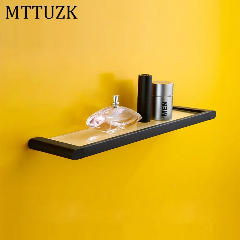 MTTUZK DIY полки для ванной комнаты из нержавеющей стали матовая черная резиновая