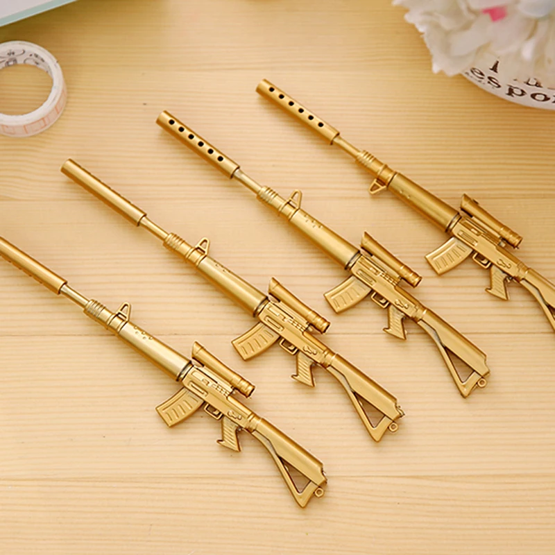 Funny Kawaii Gel Pens Canetas Rollerball Pen School Supplies Papelaria Creative Gold Gun Shape Stationery Material Escolar
Funny Kawaii Gel Pens Canetas Rollerball Pen School Supplies Papelaria Creative Gold Gun Shape Stationery Material Escolar