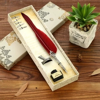 Continental retro Carved pen feather Fountain dip Pen set Wedding sign free shipping
Continental retro Carved pen feather Fountain dip Pen set Wedding sign free shipping