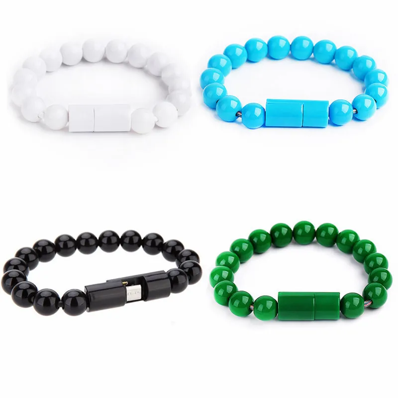 USB Phone Charger Charging Bracelet Data Cable Wearable Bead Bracelet Charger for iPhone Samsung Type C Micro USB Android Phones
USB Phone Charger Charging Bracelet Data Cable Wearable Bead Bracelet Charger for iPhone Samsung Type C Micro USB Android Phones