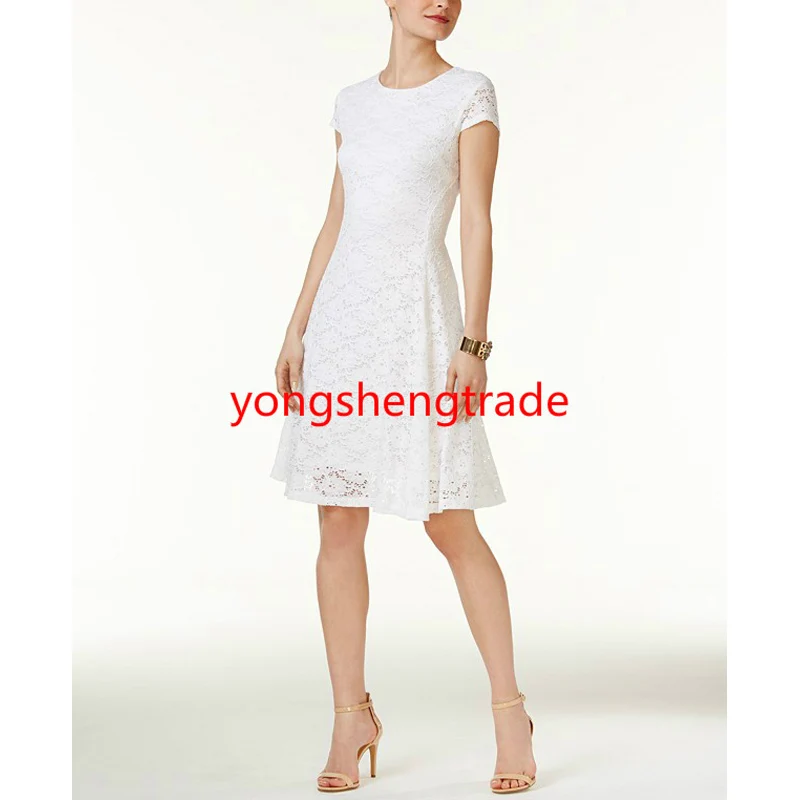 Ivory Lovely Lace Fabric Dress A-line Silhouette And Cute Cap Sleeves Custom Made Dress 104
Ivory Lovely Lace Fabric Dress A-line Silhouette And Cute Cap Sleeves Custom Made Dress 104