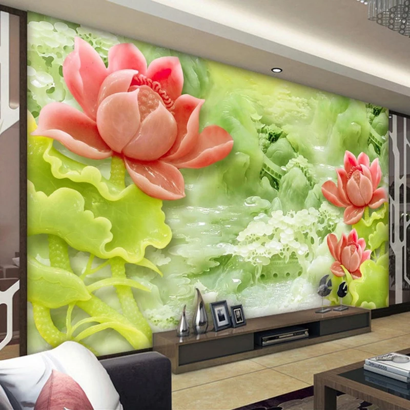 Custom 3D Mural Wallpaper Jade Carving Lotus Modern Chinese Style Living Room TV Background Wall Decor Painting Photo Wallpaper
Custom 3D Mural Wallpaper Jade Carving Lotus Modern Chinese Style Living Room TV Background Wall Decor Painting Photo Wallpaper