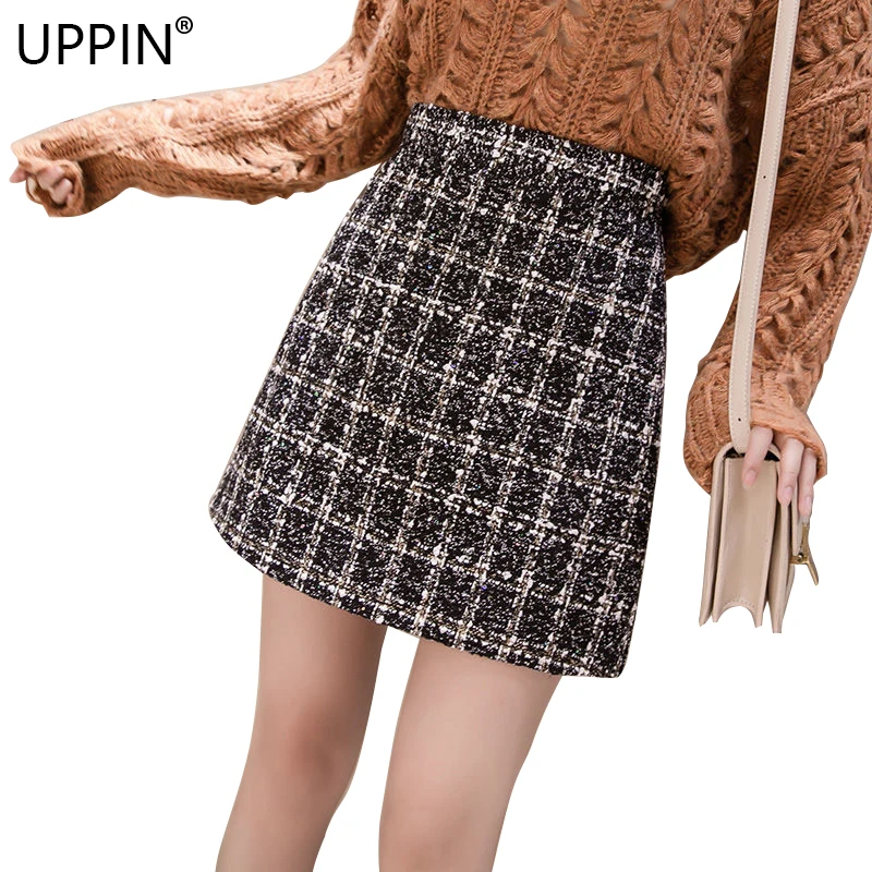 UPPIN 2019 Women Woolen Mini Skirt Autumn Winter Vintage Pencil Plaid Skater Skirt High Waist Femininas Zipper Skirts Femme Jupe
UPPIN 2019 Women Woolen Mini Skirt Autumn Winter Vintage Pencil Plaid Skater Skirt High Waist Femininas Zipper Skirts Femme Jupe