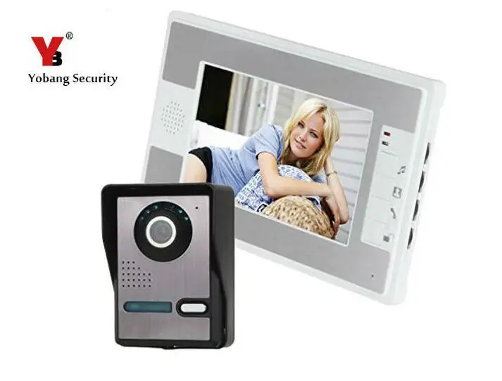 Yobang Security Video Door Phone 7" Color TFT LCD Video DoorPhone Doorbell Intercom Night Vision Without Radiation IR Camera
Yobang Security Video Door Phone 7" Color TFT LCD Video DoorPhone Doorbell Intercom Night Vision Without Radiation IR Camera