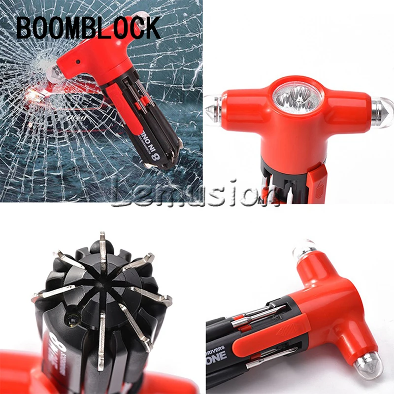 BOOMBLOCK 1Pcs Multi-function Safety Hammer With LED Car Styling Tool For Mercedes Alfa Romeo Fiat 500 BMW E39 E46 E90 E60 F30
BOOMBLOCK 1Pcs Multi-function Safety Hammer With LED Car Styling Tool For Mercedes Alfa Romeo Fiat 500 BMW E39 E46 E90 E60 F30