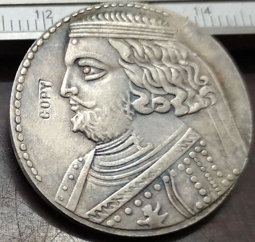 

Greek Kingdom of Parthia Orodes II (57-38 BC) Tetradrachm Silver Copy Coin