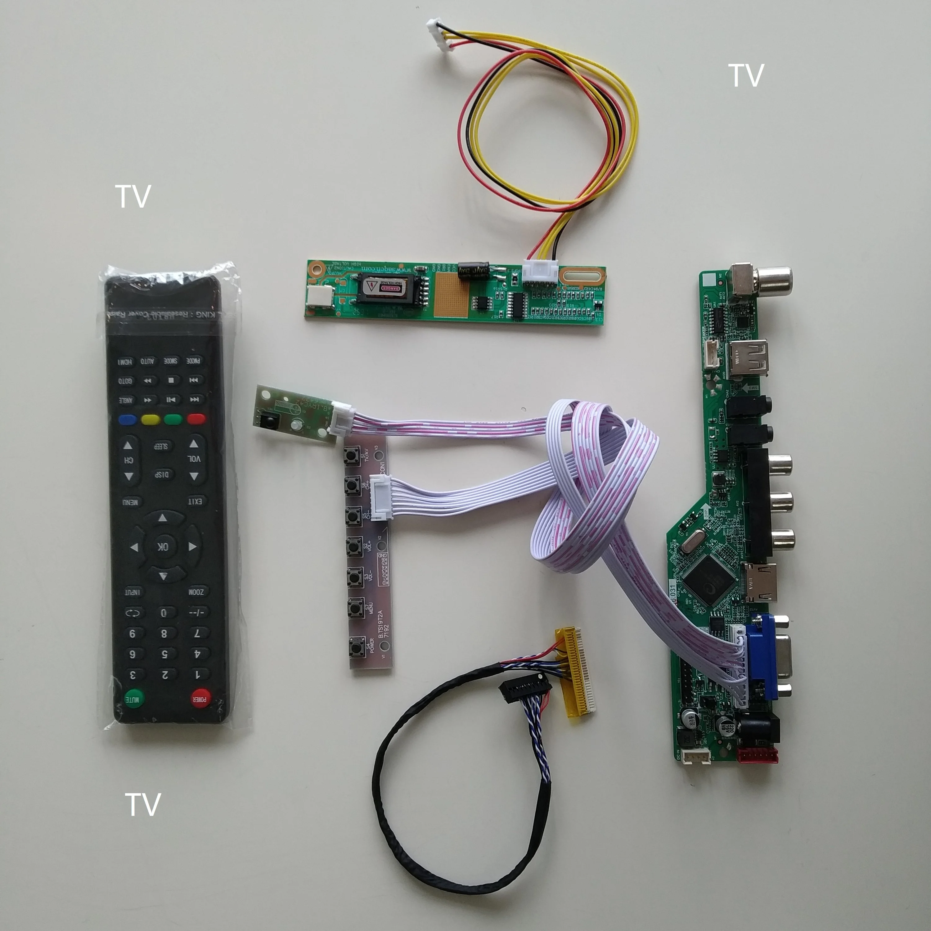 USB VGA Аудио ТВ AV ЖК-дисплей светодиодный 1 флуоресцентные лампы с холодным катодом