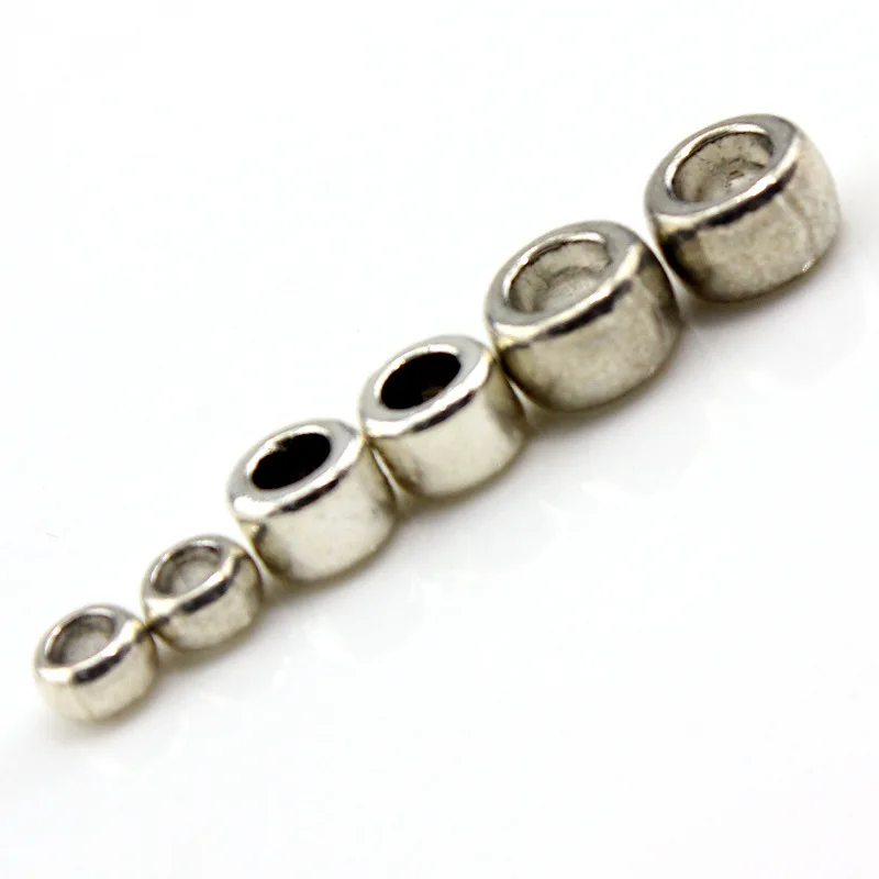 50pcs/lot Tibetan Silver Metal Tube Rondelle Loose Bead with Big Hole Fit DIY Handmade European Jewelry Making Accessories
50pcs/lot Tibetan Silver Metal Tube Rondelle Loose Bead with Big Hole Fit DIY Handmade European Jewelry Making Accessories