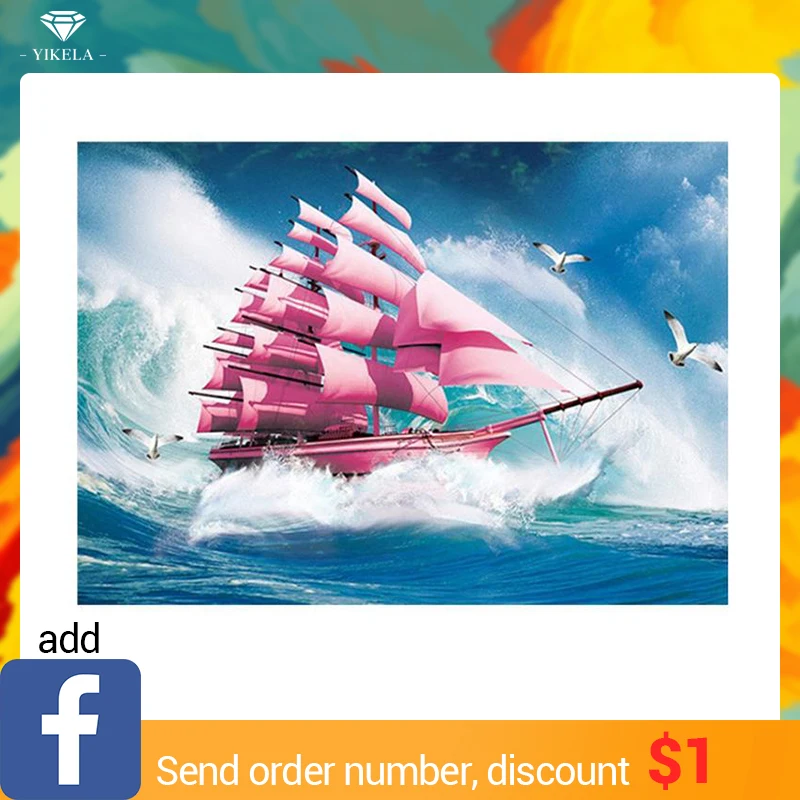 Full Square DIY 5D Diamond Sailboat Painting Picture Of Rhinestone 3D Mosaic Wall Stickers Diamond Embroidery Home Decor Gifts
Full Square DIY 5D Diamond Sailboat Painting Picture Of Rhinestone 3D Mosaic Wall Stickers Diamond Embroidery Home Decor Gifts