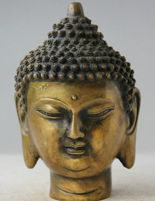 6" Old Tibetan Copper Shakyamuni Amitabha Buddha Head Bust Tathagata Statue S0705 (B0328)
6" Old Tibetan Copper Shakyamuni Amitabha Buddha Head Bust Tathagata Statue S0705 (B0328)