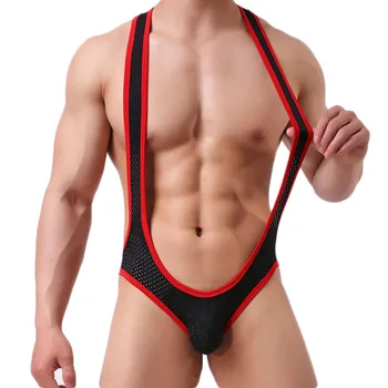 Sexy Men Pajamas Open Butt Bodysuit thong Body Stocking Man Fitness Bodybuilding Wresting Shapper Gay Shapewear Jumpsuit
Sexy Men Pajamas Open Butt Bodysuit thong Body Stocking Man Fitness Bodybuilding Wresting Shapper Gay Shapewear Jumpsuit