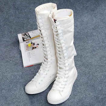 Spring And Autumn Shoes Ultra Long High Canvas Shoes Barreled Cotton-Made Shoes Casual Shoes Black And
Spring And Autumn Shoes Ultra Long High Canvas Shoes Barreled Cotton-Made Shoes Casual Shoes Black And