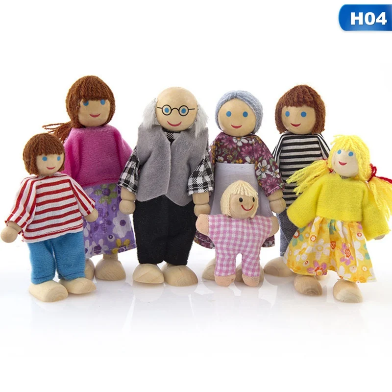 Happy Dollhouse Family Dolls Small Wooden Toy Set Figures Dressed Characters Children Kids Playing Doll Gift Kids Pretend Toys
Happy Dollhouse Family Dolls Small Wooden Toy Set Figures Dressed Characters Children Kids Playing Doll Gift Kids Pretend Toys