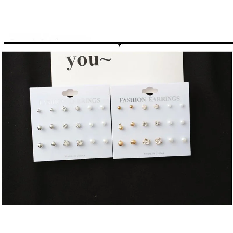 New Fashion 9pairs/lot Simple Design Stud Earrings For Women Daily Jewelry Accessories 2019 Women Earrings Wholesale T6
New Fashion 9pairs/lot Simple Design Stud Earrings For Women Daily Jewelry Accessories 2019 Women Earrings Wholesale T6