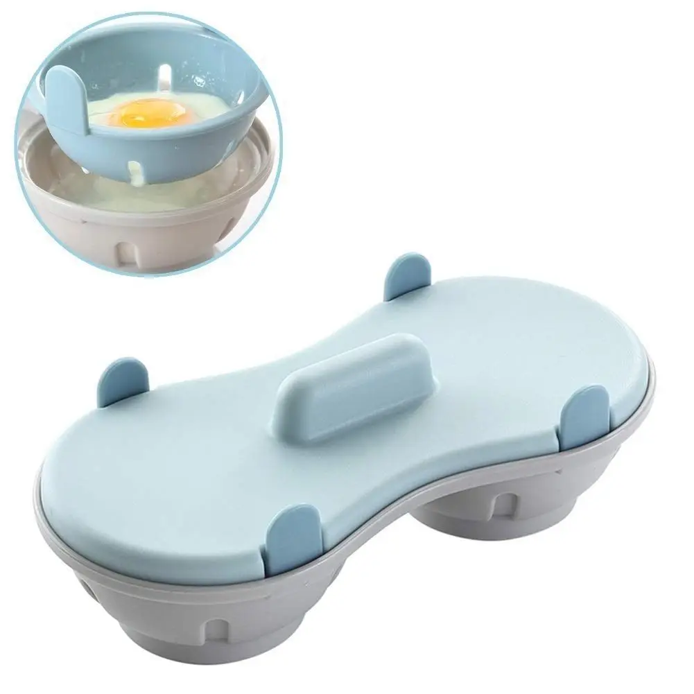 New Microwave Egg Poacher Cookware Double Cup Dual Cave High Capacity Design Cooker Ultimate Collection Poaching Cups | Бытовая техника