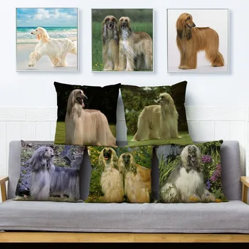 Elegant Afghan Hound Dog Cushion Covers Pillow Case Car Sofa Home Decor Pet Pillows Cases Linen 45*45cm Square Pillow Cover
Elegant Afghan Hound Dog Cushion Covers Pillow Case Car Sofa Home Decor Pet Pillows Cases Linen 45*45cm Square Pillow Cover