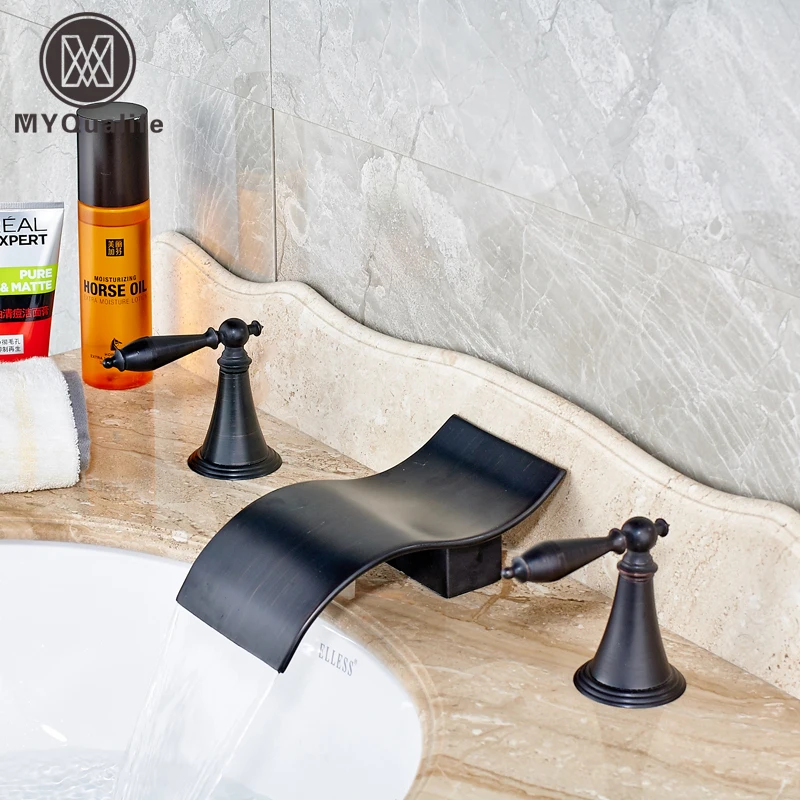New Double Handles Deck Mounted Bathroom Basin Faucet Widespread Washbasin Mixer Taps Deck Mounted 3 Holes
New Double Handles Deck Mounted Bathroom Basin Faucet Widespread Washbasin Mixer Taps Deck Mounted 3 Holes