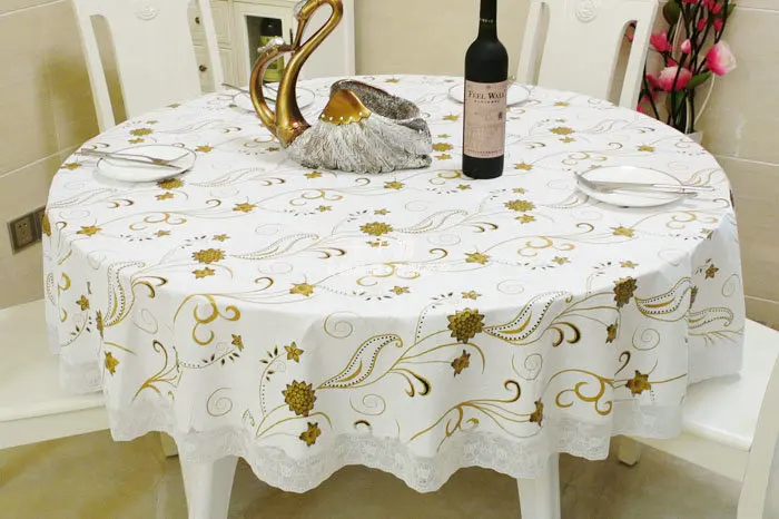 Big round tablecloth plastic PVC round tablecloth waterproof and oil-free disposable table cloth
Big round tablecloth plastic PVC round tablecloth waterproof and oil-free disposable table cloth