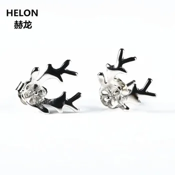 925 Sterling Silver 6mm Pearl or Round Bead Semi Mount Cute Women Stud Earrings Sika Deer Romantic Girl 
925 Sterling Silver 6mm Pearl or Round Bead Semi Mount Cute Women Stud Earrings Sika Deer Romantic Girl