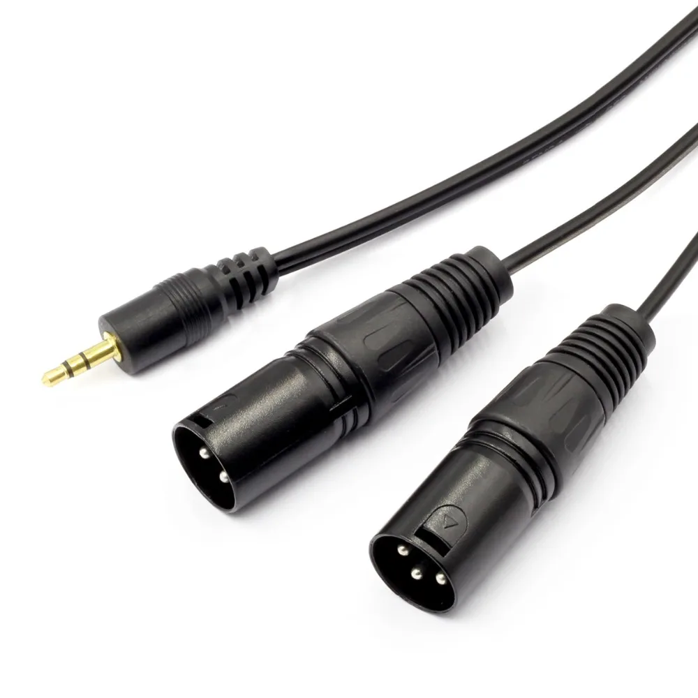 XLR Cable 3.5mm Jack Male to Dual XLR Male Splitter Patch Cable for Microphones Speakers Sound Consoles Amplifier
XLR Cable 3.5mm Jack Male to Dual XLR Male Splitter Patch Cable for Microphones Speakers Sound Consoles Amplifier