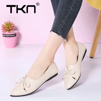 TKN 2019 Spring Women Ballet Flat Heel Shoes Genuine Leather Slip on Bowknot Woman Shoes Moccasins Loafers Work Shoes 1190
TKN 2019 Spring Women Ballet Flat Heel Shoes Genuine Leather Slip on Bowknot Woman Shoes Moccasins Loafers Work Shoes 1190