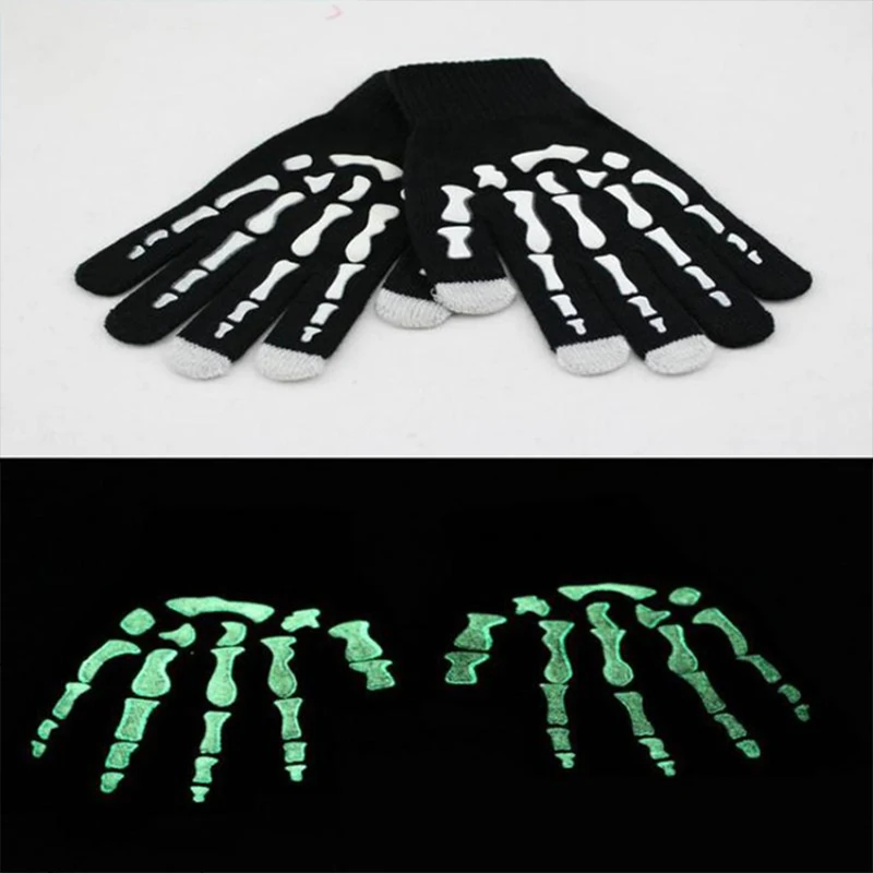 Skull Gloves Touch Screen Luminous Skeleton Winter Skull Knitted Touch Screen Gloves Halloween Cosplay noctilucous Gloves
Skull Gloves Touch Screen Luminous Skeleton Winter Skull Knitted Touch Screen Gloves Halloween Cosplay noctilucous Gloves