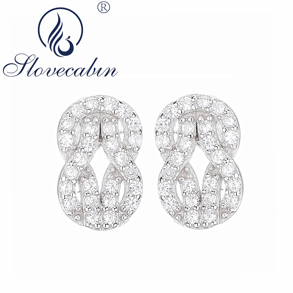 Slovecabin Original 925 Sterling Silver Wedding Stud Earrings For Women Sterling Silver Jewelry Making Silver Clear CZ Earrings
Slovecabin Original 925 Sterling Silver Wedding Stud Earrings For Women Sterling Silver Jewelry Making Silver Clear CZ Earrings