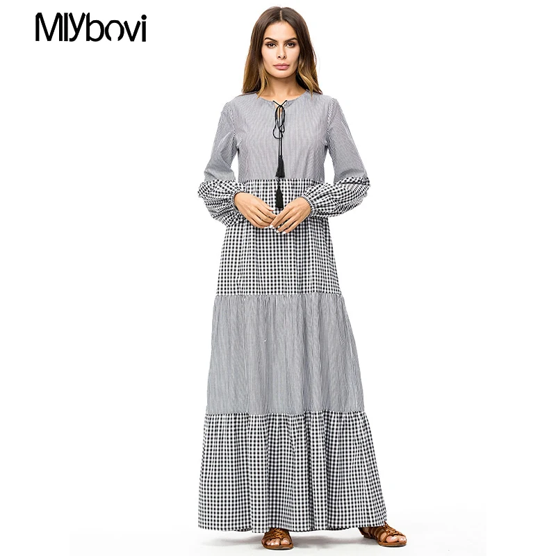 Casual Ethinc Embroidery Abaya Patchwork Striped Muslim Long Robe Gowns Kimono Ramadan Middle East Arab Islamic Prayer Clothing
Casual Ethinc Embroidery Abaya Patchwork Striped Muslim Long Robe Gowns Kimono Ramadan Middle East Arab Islamic Prayer Clothing