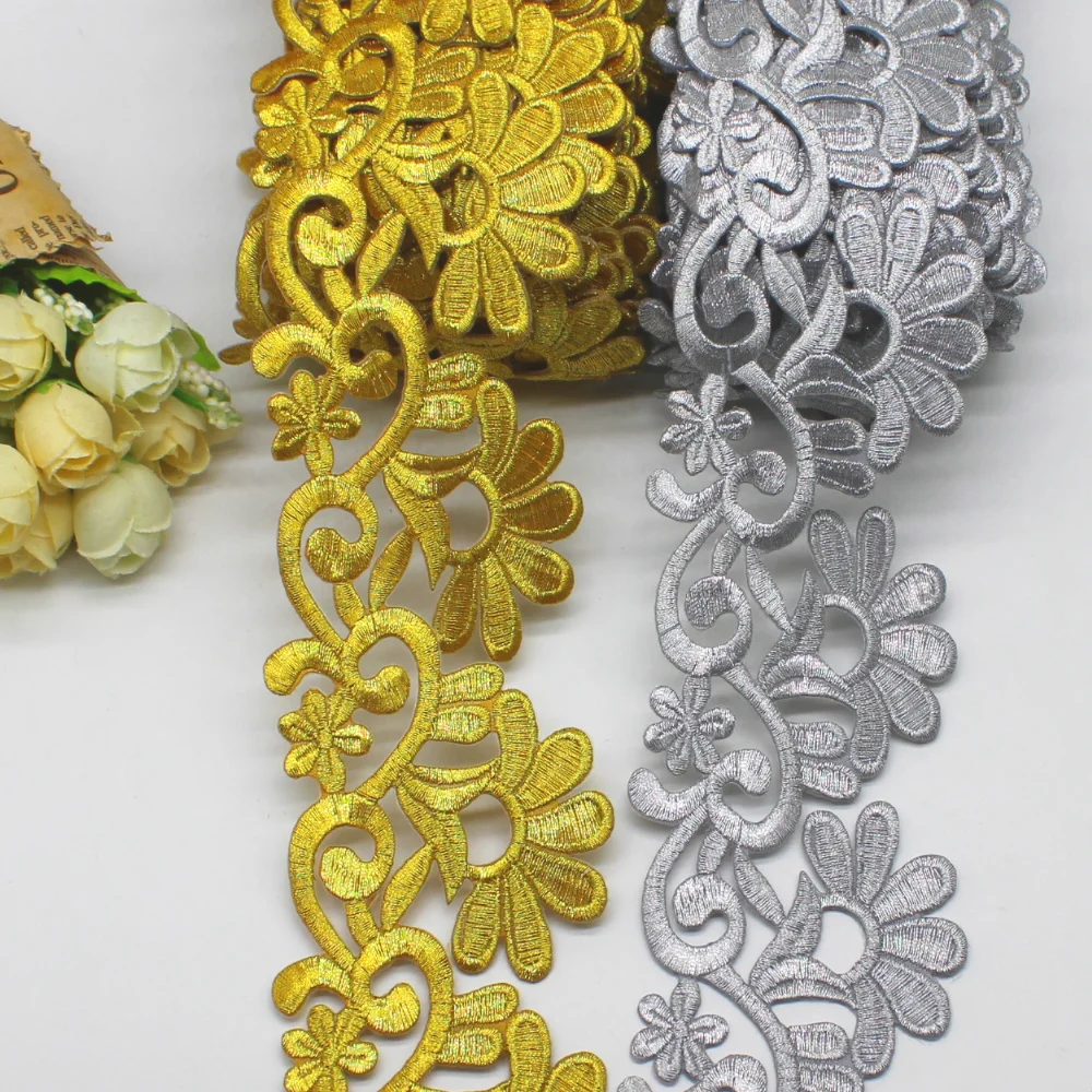 YACKALASI 3 Yards Gold Embroidered Lace Cosplay Costume Braid Appliqued Lace Iron on Ribbon 6cm Wide
YACKALASI 3 Yards Gold Embroidered Lace Cosplay Costume Braid Appliqued Lace Iron on Ribbon 6cm Wide