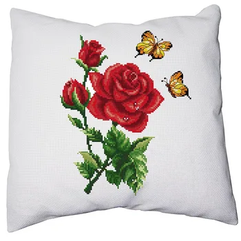 11CT42x42cm Pillow cover Cross Stitch Pillow Set Embroidered Pillowcase Family Decorated Pillow Case Print Roses and butterflies
11CT42x42cm Pillow cover Cross Stitch Pillow Set Embroidered Pillowcase Family Decorated Pillow Case Print Roses and butterflies