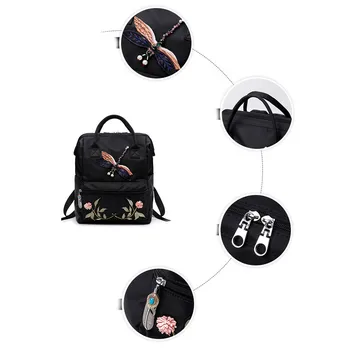 Simple National Wind Rhinestones Dragonfly And Flower Embroidery Traditional Craft Oxford Bag Shoulder Bag AB@W3
Simple National Wind Rhinestones Dragonfly And Flower Embroidery Traditional Craft Oxford Bag Shoulder Bag AB@W3