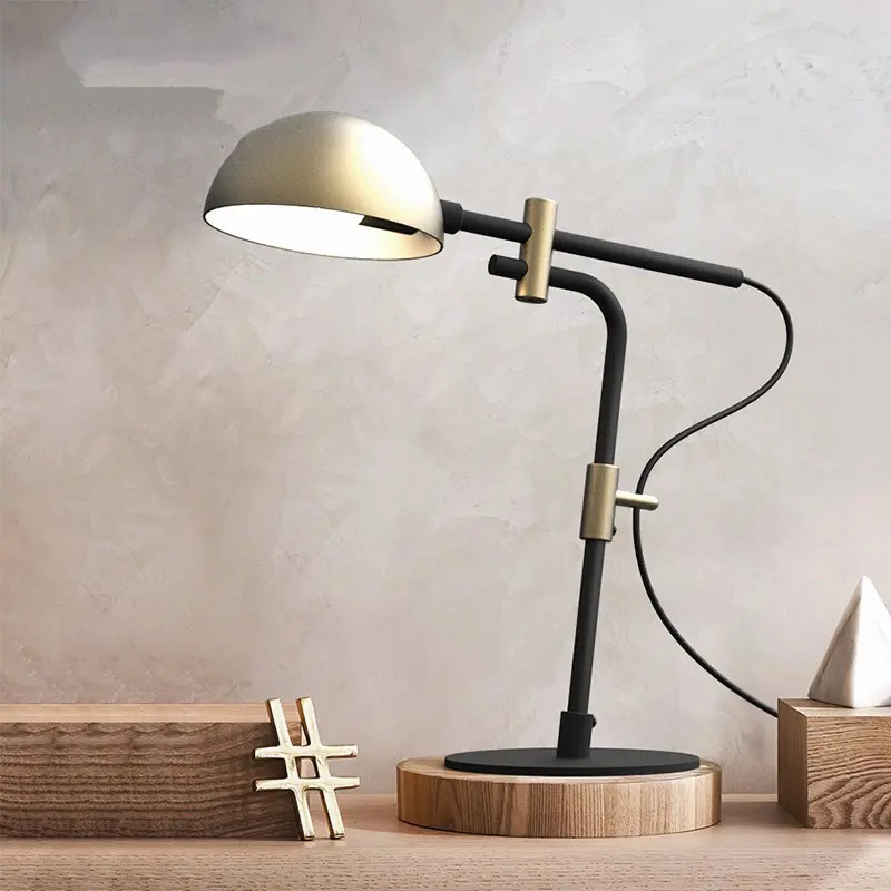 American modern iron art table lamp pole long lampshade adjustable bedside table light retro creative living room light fixtures
American modern iron art table lamp pole long lampshade adjustable bedside table light retro creative living room light fixtures